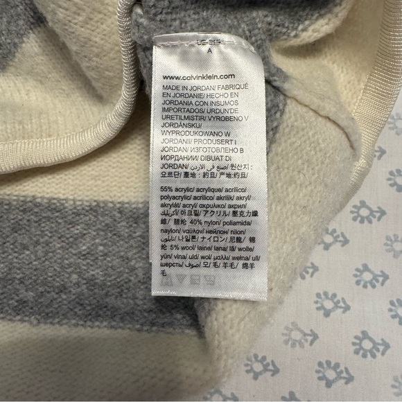 Calvin Klein Women’s Striped Turtleneck Sweater - Picture 6 of 7